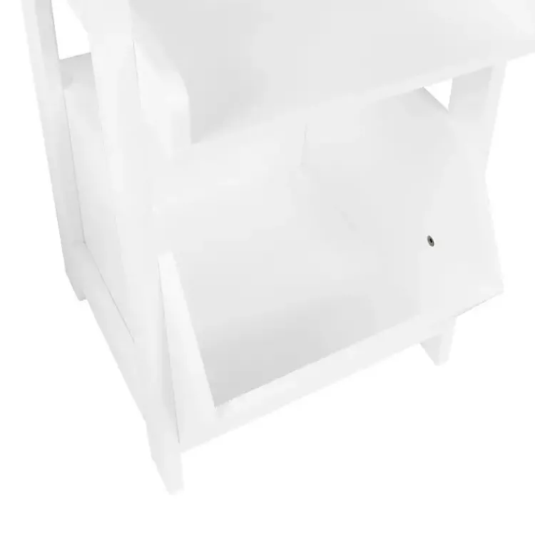 Bathroom Furniture-Kirklands Home 4-Tier Small Ladder Shelf White