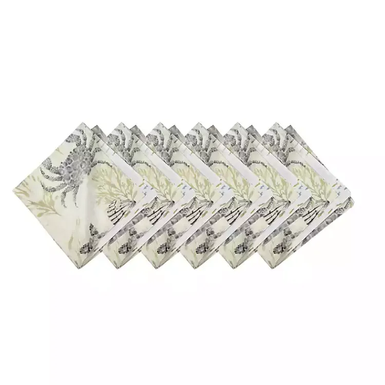 Table Linens-Kirklands Home Coastal Cotton Napkins, Set of 6