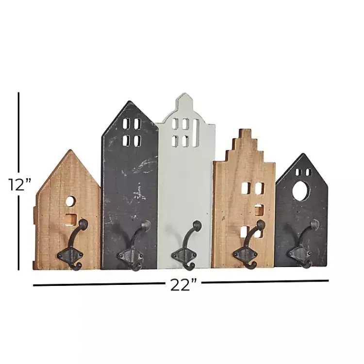 Hooks-Kirklands Home Multicolor Wood Building Wall Hooks