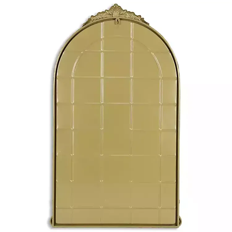Decorative Mirrors-Kirklands Home Metal Modern Victorian Wall Mirror Gold