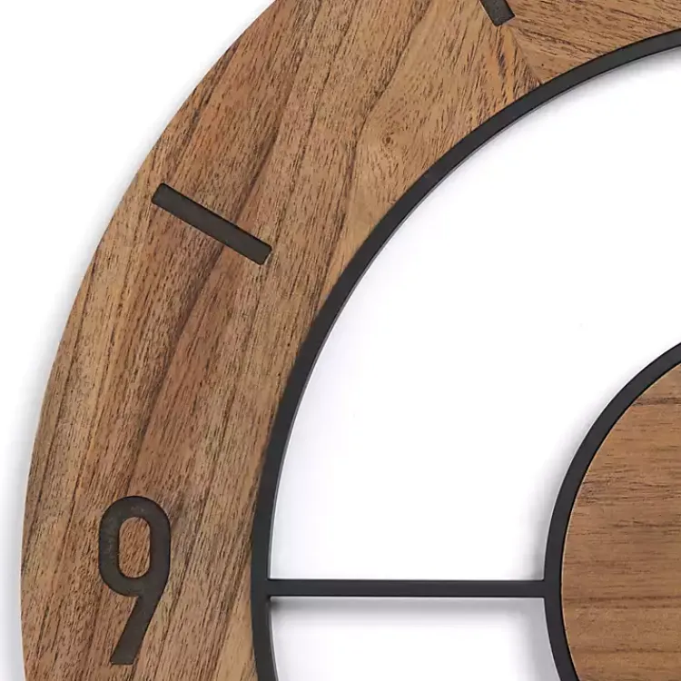 Clocks-Kirklands Home Wood Open Face Wall Clock