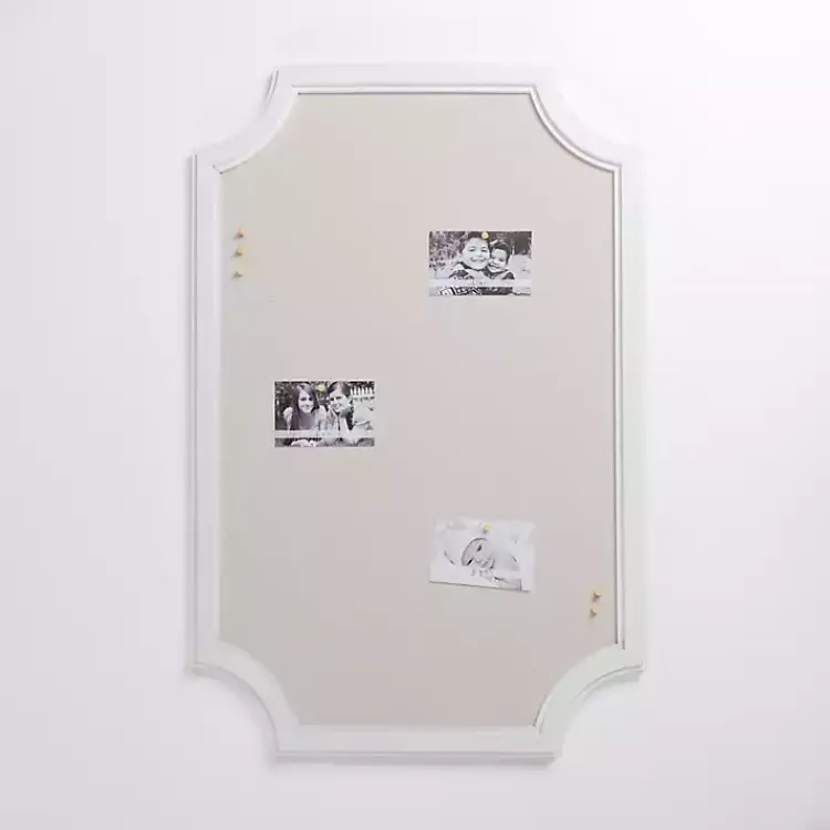 Wall Storage-Kirklands Home White Curved Frame Pinboard