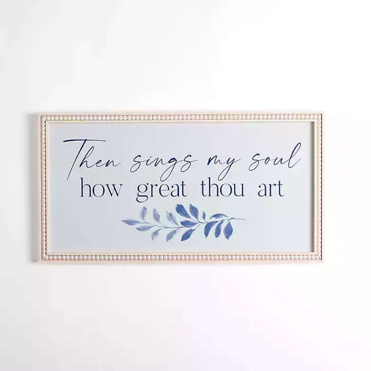 Wall Quotes & Signs-Kirklands Home Then Sings My Soul Blue Framed Wall Plaque