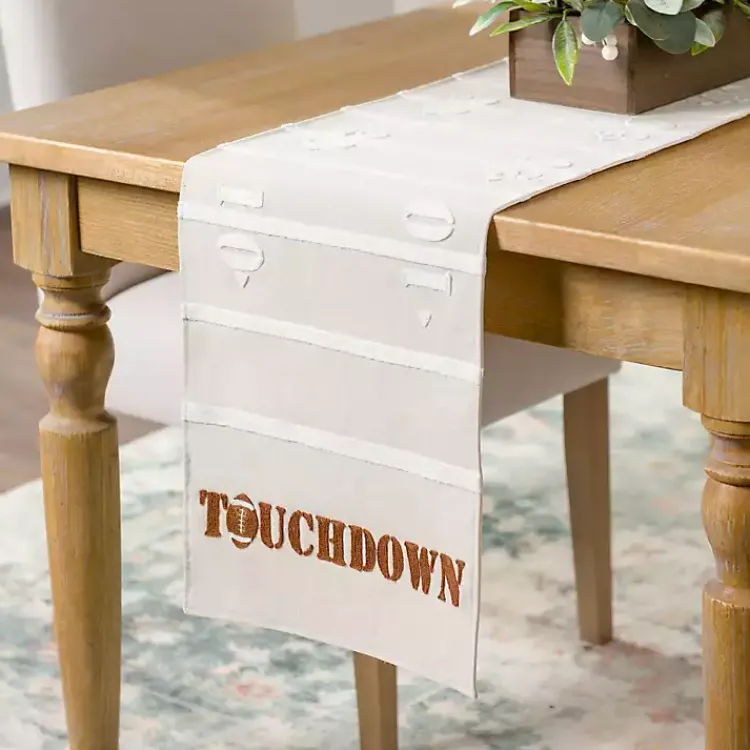 Table Linens-Kirklands Home Touchdown Table Runner Tan