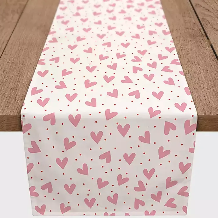 Table Linens-Kirklands Home Polka Dot Hearts Table Runner, 72 in.
