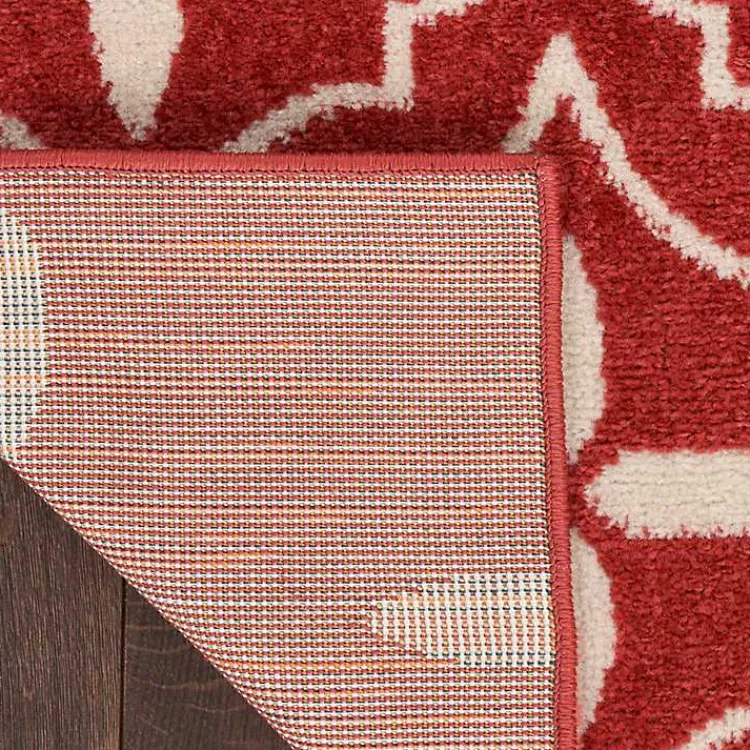 Outdoor Rugs-Kirklands Home Brick & Ivory Quatrefoil Indoor/Outdoor Rug, 4x6