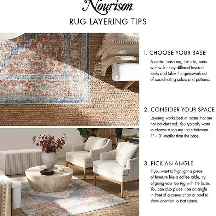 Outdoor Rugs-Kirklands Home Blue Vintage Medallion Indoor/Outdoor Rug, 4x6