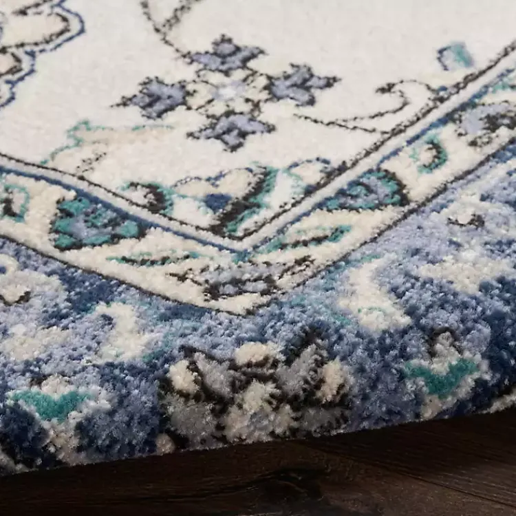 Outdoor Rugs-Kirklands Home Blue Vintage Medallion Indoor/Outdoor Rug, 8x10