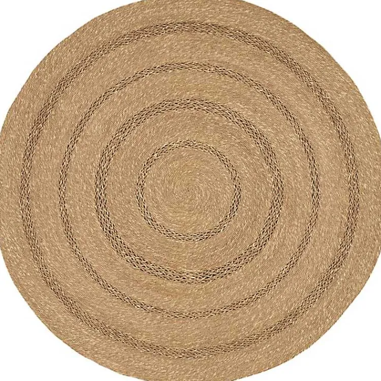 Area Rugs-Kirklands Home Natural Seagrass Indoor/Outdoor Area Rug, 5x5 Tan