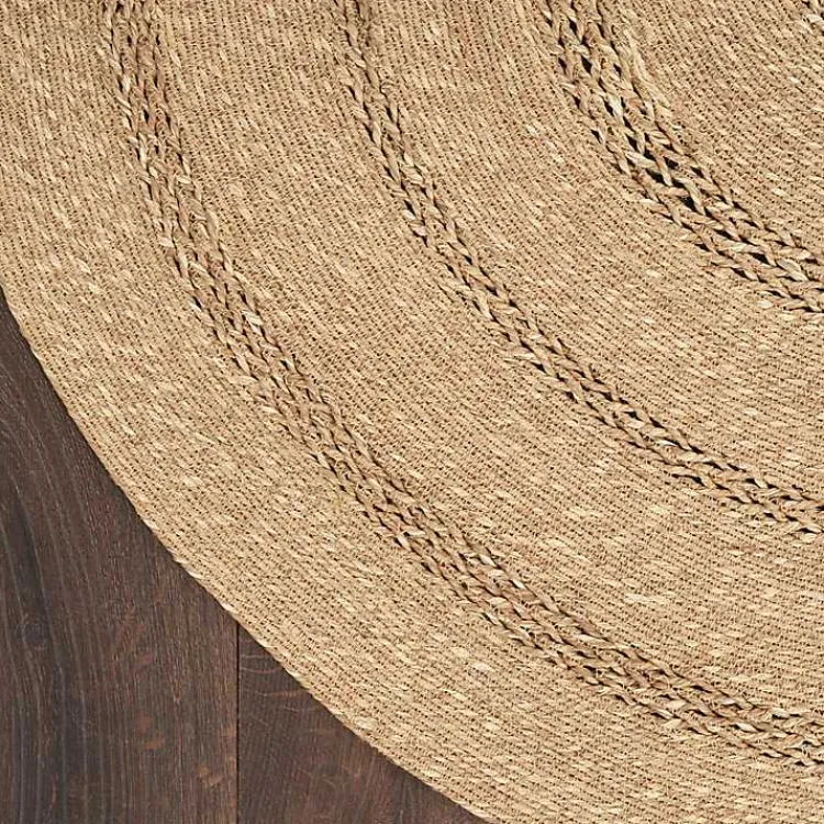 Area Rugs-Kirklands Home Natural Seagrass Indoor/Outdoor Area Rug, 5x5 Tan