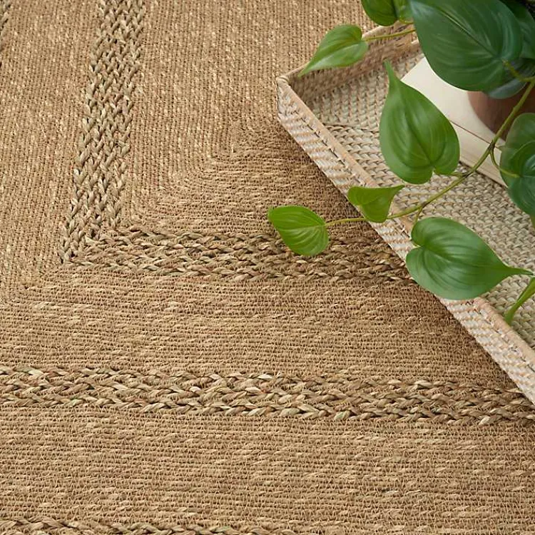 Area Rugs-Kirklands Home Natural Seagrass Indoor/Outdoor Area Rug, 5x7 Tan