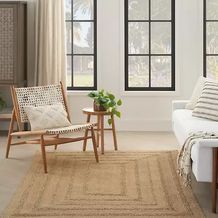 Area Rugs-Kirklands Home Natural Seagrass Indoor/Outdoor Area Rug, 5x7 Tan