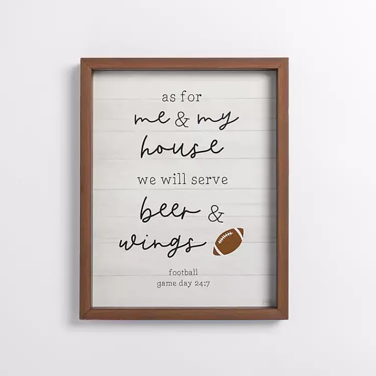 Wall Quotes & Signs-Kirklands Home Beer and Wings Framed Wall Plaque