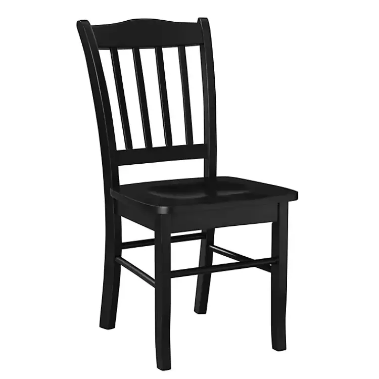 Dining Chairs-Kirklands Home Shaker Wood Dining Chairs, Set of 2 Black