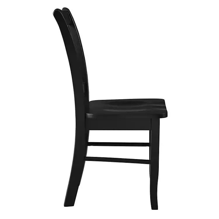 Dining Chairs-Kirklands Home Shaker Wood Dining Chairs, Set of 2 Black
