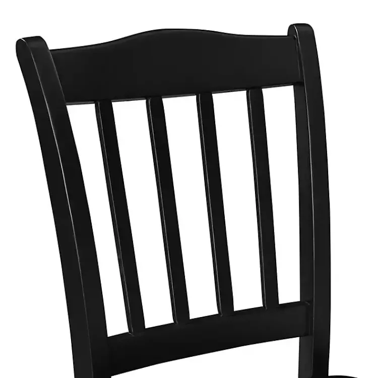 Dining Chairs-Kirklands Home Shaker Wood Dining Chairs, Set of 2 Black