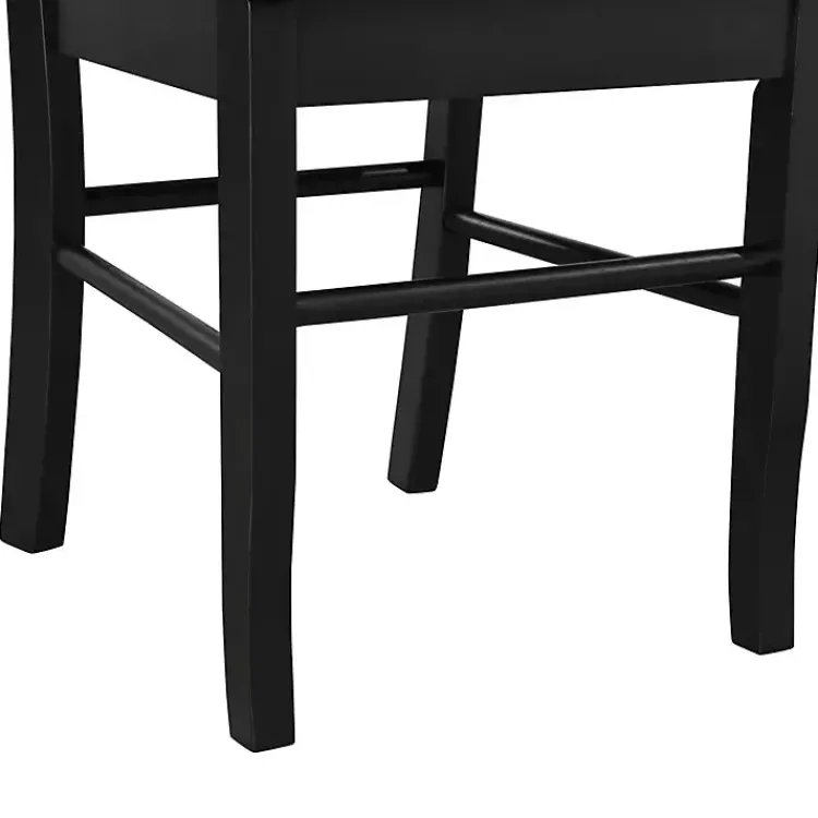Dining Chairs-Kirklands Home Shaker Wood Dining Chairs, Set of 2 Black