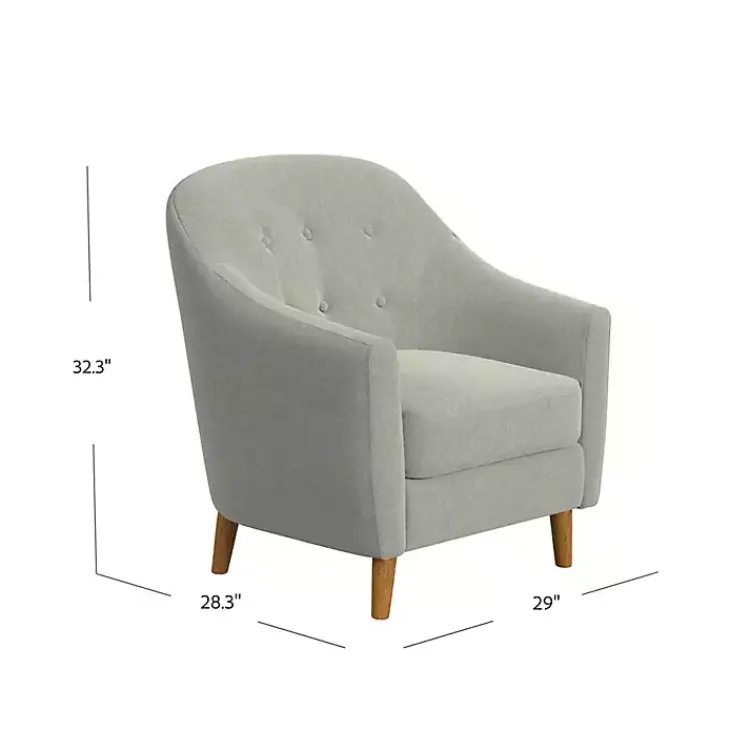Accent Chairs-Kirklands Home Tufted Woven Accent Chair Gray