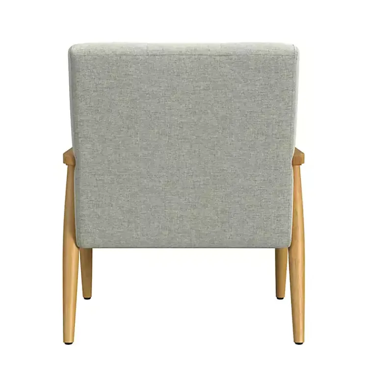 Accent Chairs-Kirklands Home Light Button Tufted Accent Chair Gray