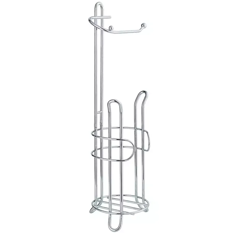 Bathroom Accessories-Kirklands Home Toilet Paper Storage Stand Silver