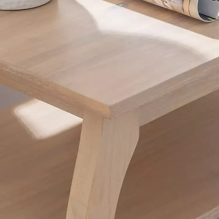 Accent & End Tables-Kirklands Home Natural Prismatic Wood Accent Table Brown