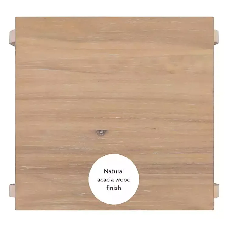 Accent & End Tables-Kirklands Home Natural Prismatic Wood Accent Table Brown