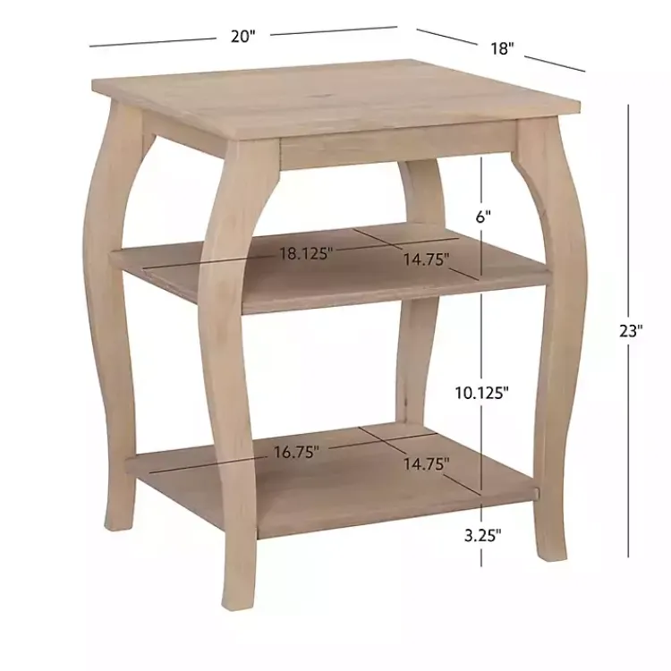 Accent & End Tables-Kirklands Home Natural Prismatic Wood Accent Table Brown