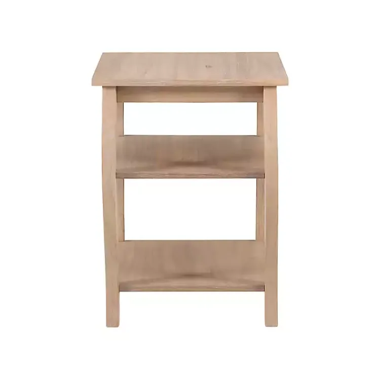 Accent & End Tables-Kirklands Home Natural Prismatic Wood Accent Table Brown