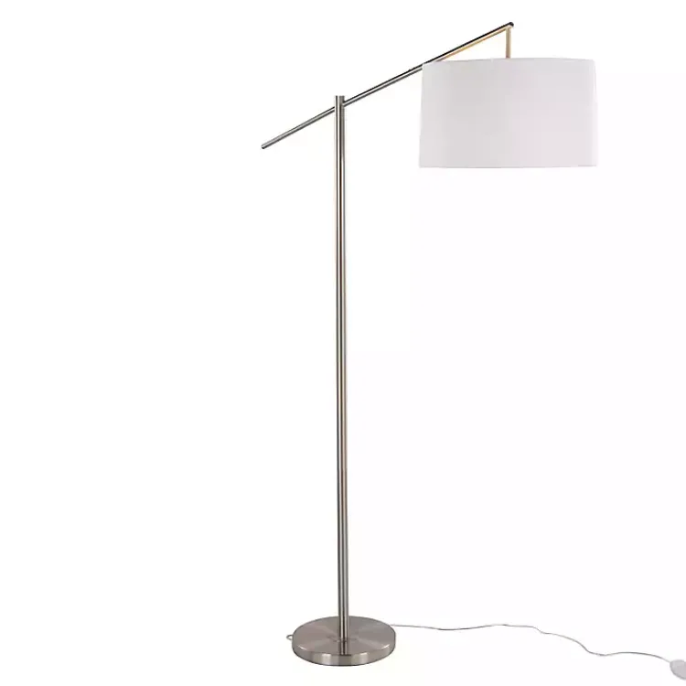 Floor Lamps-Kirklands Home Brushed Nickel Cassie Floor Lamp