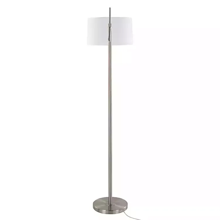 Floor Lamps-Kirklands Home Brushed Nickel Cassie Floor Lamp