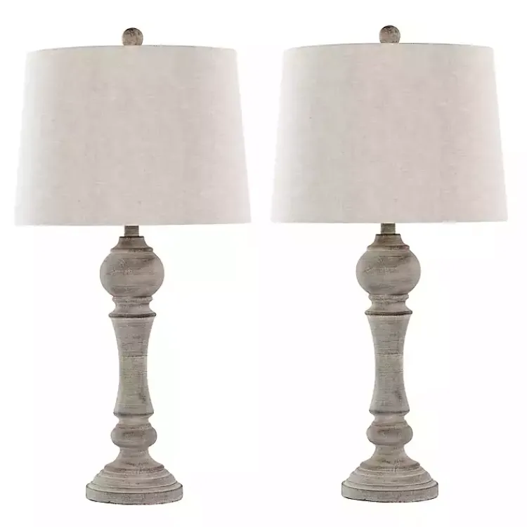 Table Lamps-Kirklands Home Reclaimed Wilton Table Lamps, Set of 2 Gray