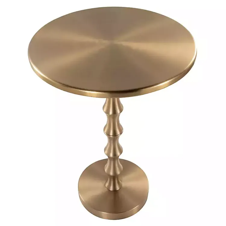 Accent & End Tables-Kirklands Home Metal Bamboo Accent Table Gold