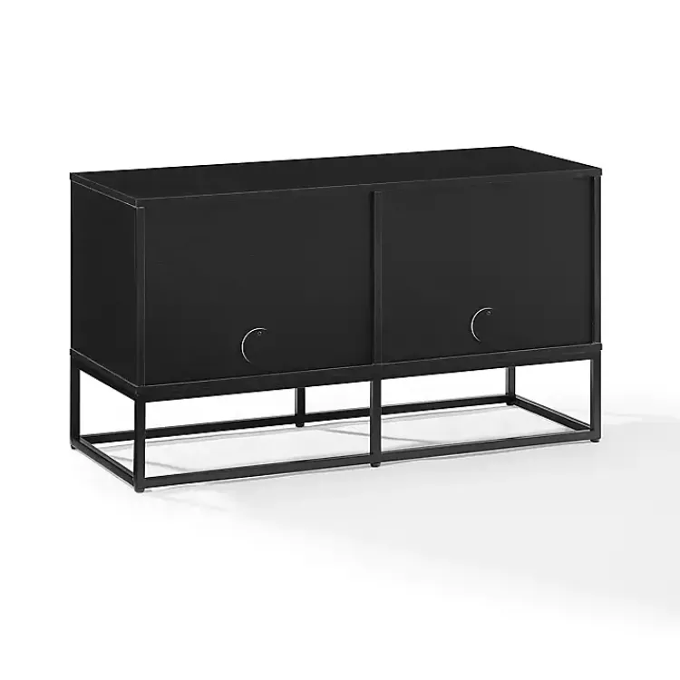 Tv Stands & Media Consoles-Kirklands Home Metal Record Storage Media Console Black