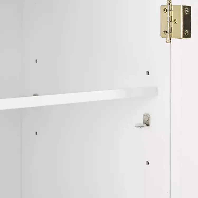 Cabinets & Sideboards-Kirklands Home & Gold Storage Cabinet White