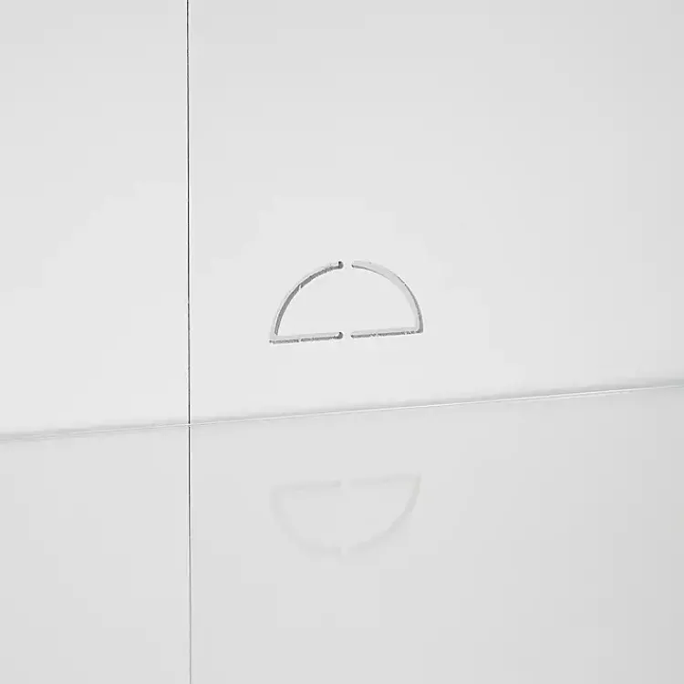 Cabinets & Sideboards-Kirklands Home & Gold Glass Door Storage Cabinet White