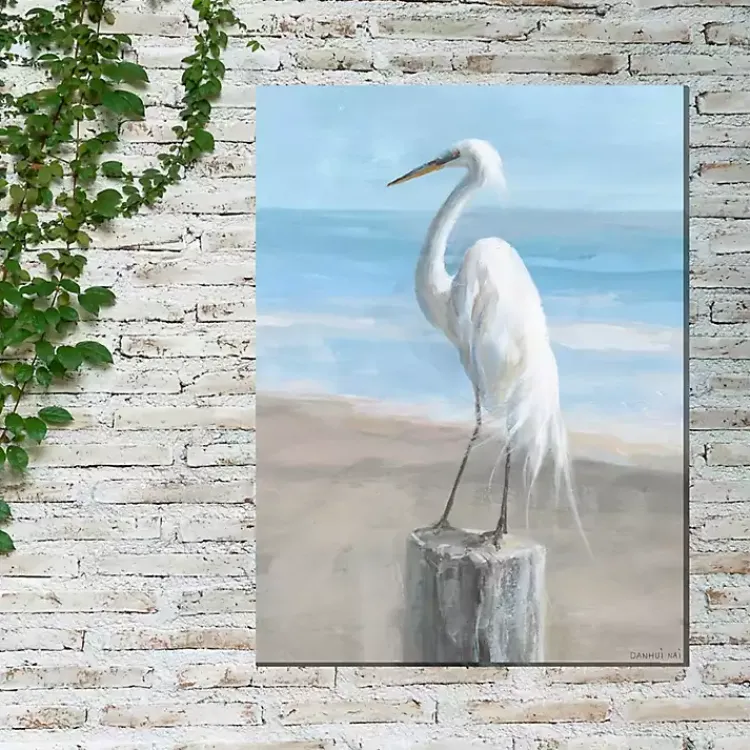 Outdoor Wall Decor-Kirklands Home Egret Portrait Outdoor Canvas Art Print