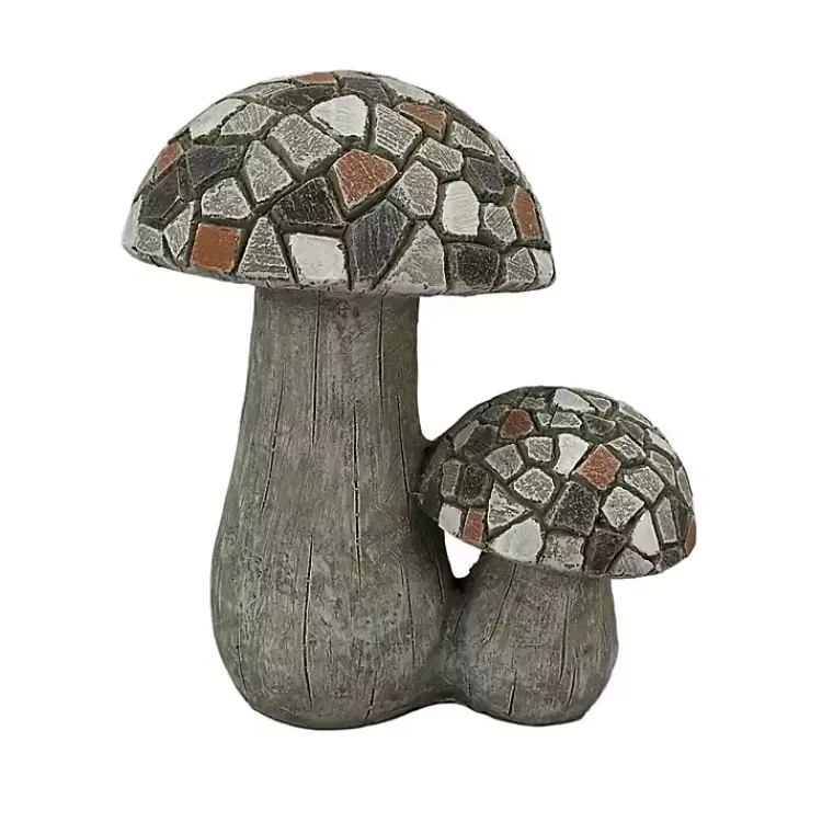 Garden Statues-Kirklands Home Mosaic Mushrooms Outdoor Statue