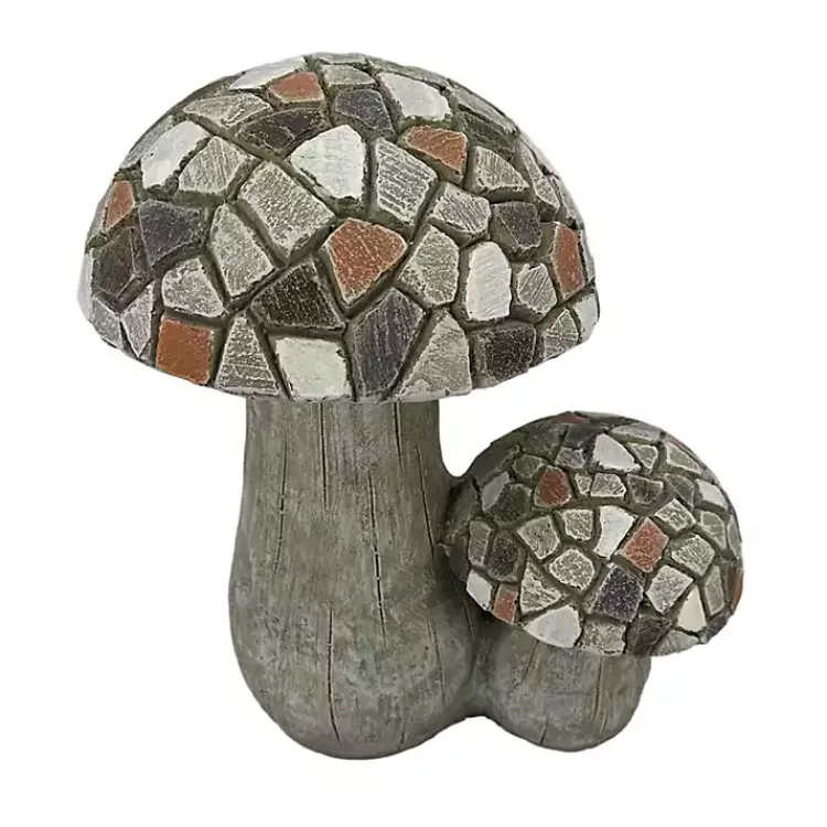 Garden Statues-Kirklands Home Mosaic Mushrooms Outdoor Statue