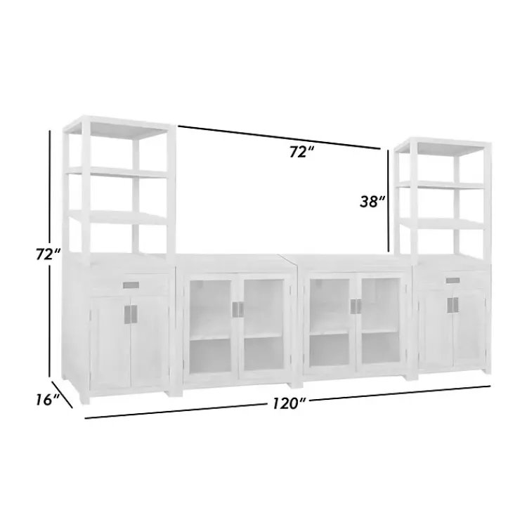 Cabinets & Sideboards-Kirklands Home Natural Wood Bookcase Modular Cabinet Tan