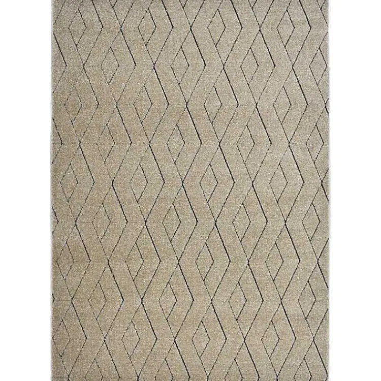 Area Rugs-Kirklands Home Modern Chevron Area Rug, 5x7 Tan