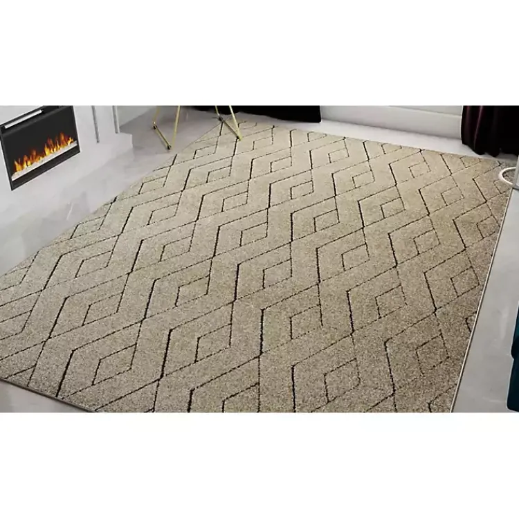 Area Rugs-Kirklands Home Modern Chevron Area Rug, 5x7 Tan