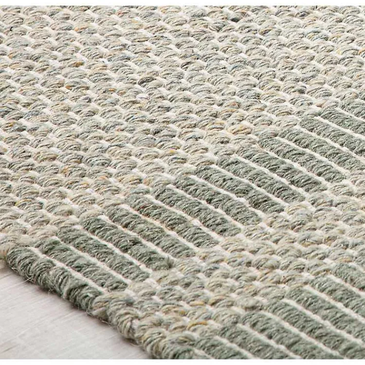 Area Rugs-Kirklands Home Olive Striped Border Area Rug Green