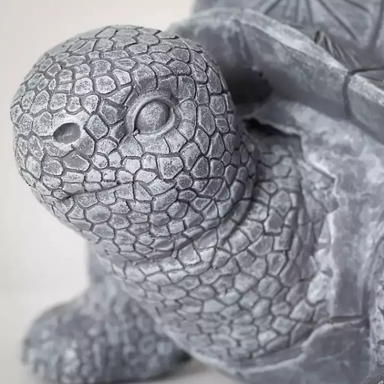 Garden Decor-Kirklands Home Resin Tortoise Outdoor Fountain Gray