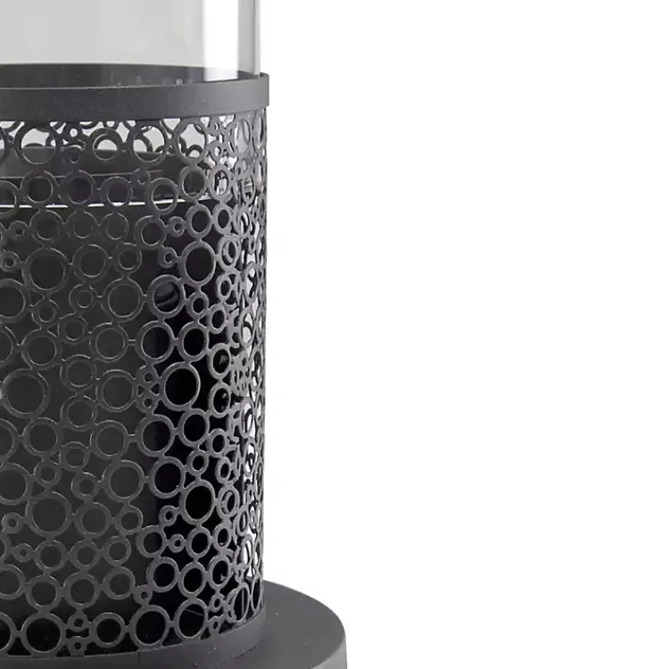 Fire Pits-Kirklands Home Portable Tabletop Fireplace on Black Base