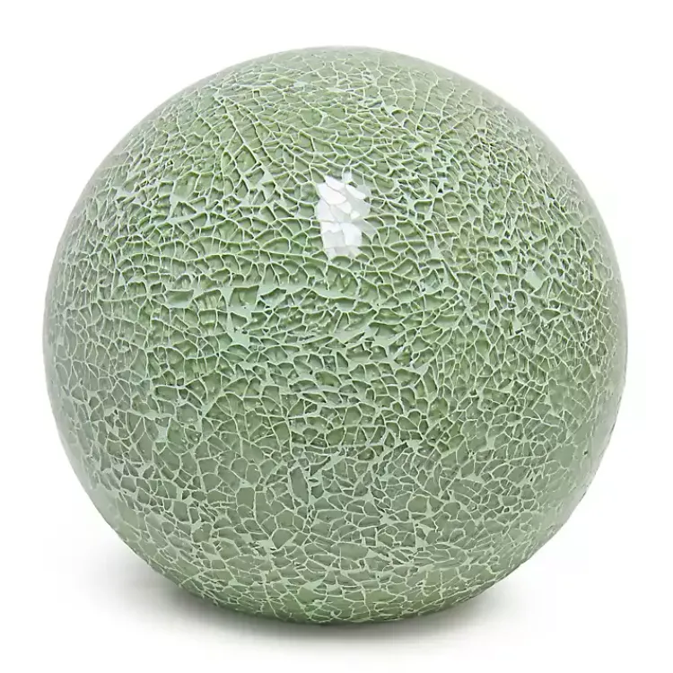 Table Lamps-Kirklands Home Sage Mosaic Ball Table Lamp Green