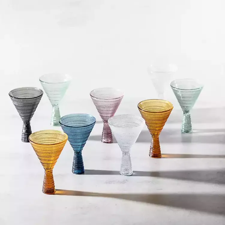 Glassware & Drinkware-Kirklands Home Fortessa Sage Jupiter Martini Glasses, Set of 4 Green