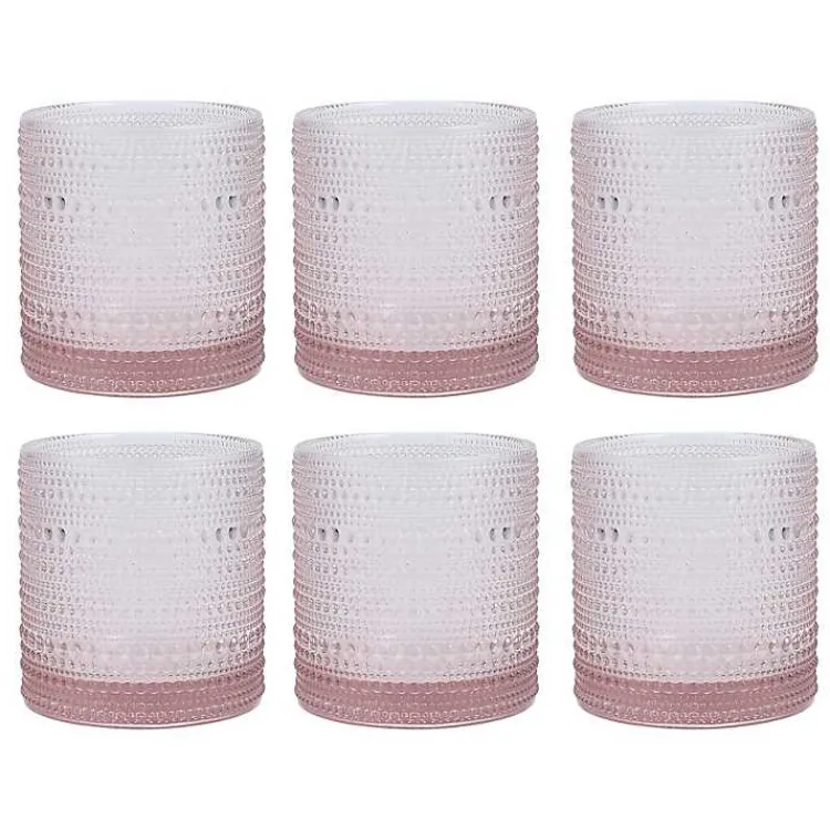 Glassware & Drinkware-Kirklands Home Fortessa Jupiter Short Glasses, Set of 6 Pink
