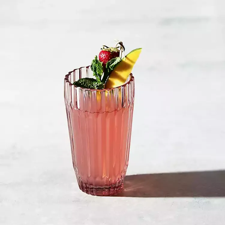 Glassware & Drinkware-Kirklands Home Fortessa Archie Tall Glasses, Set of 6 Pink