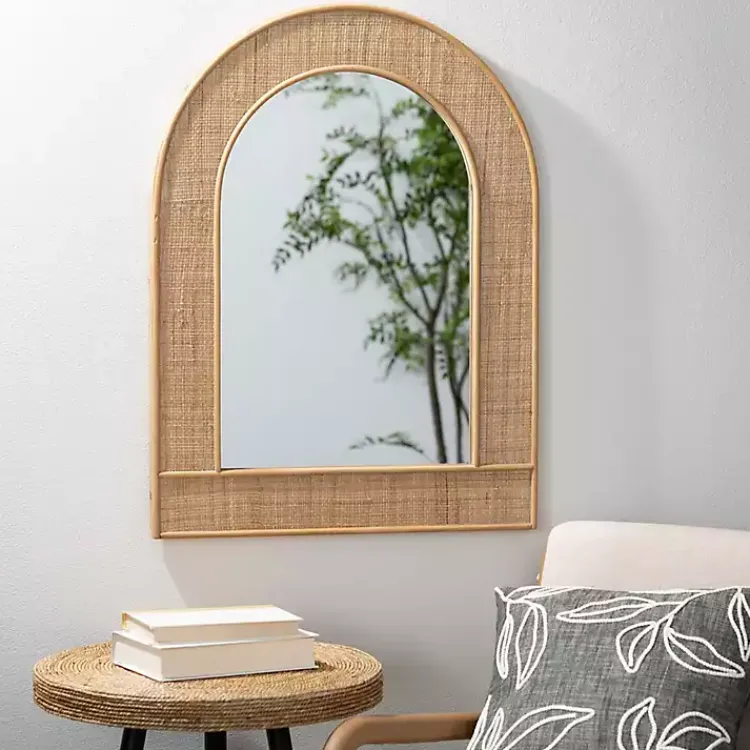 Accent & End Tables-Kirklands Home Natural Wood and Seagrass Accent Tables, Set of 2 Tan