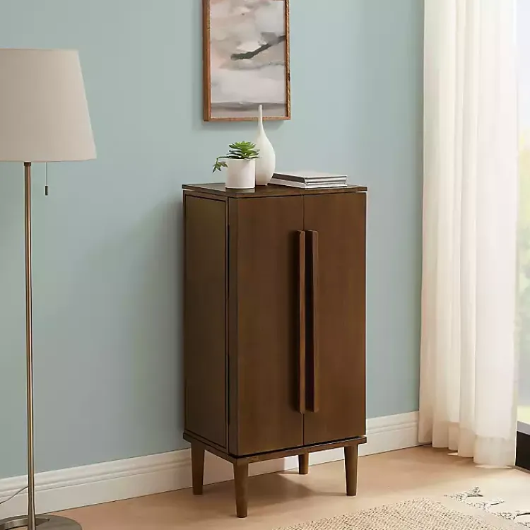 Armoires-Kirklands Home Mid-Century Modern Walnut Jewelry Armoire Brown